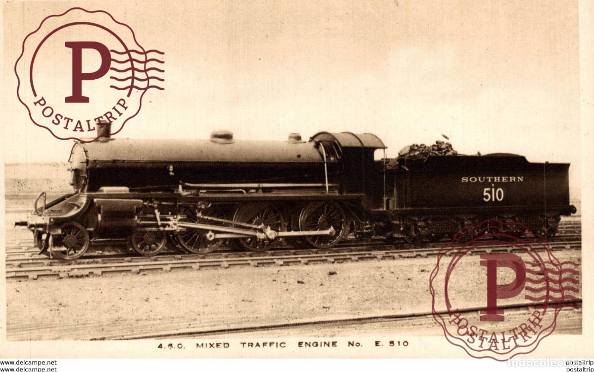 Postcards: Mixed Traffic Engine N&ordm;510. Train, Tren.