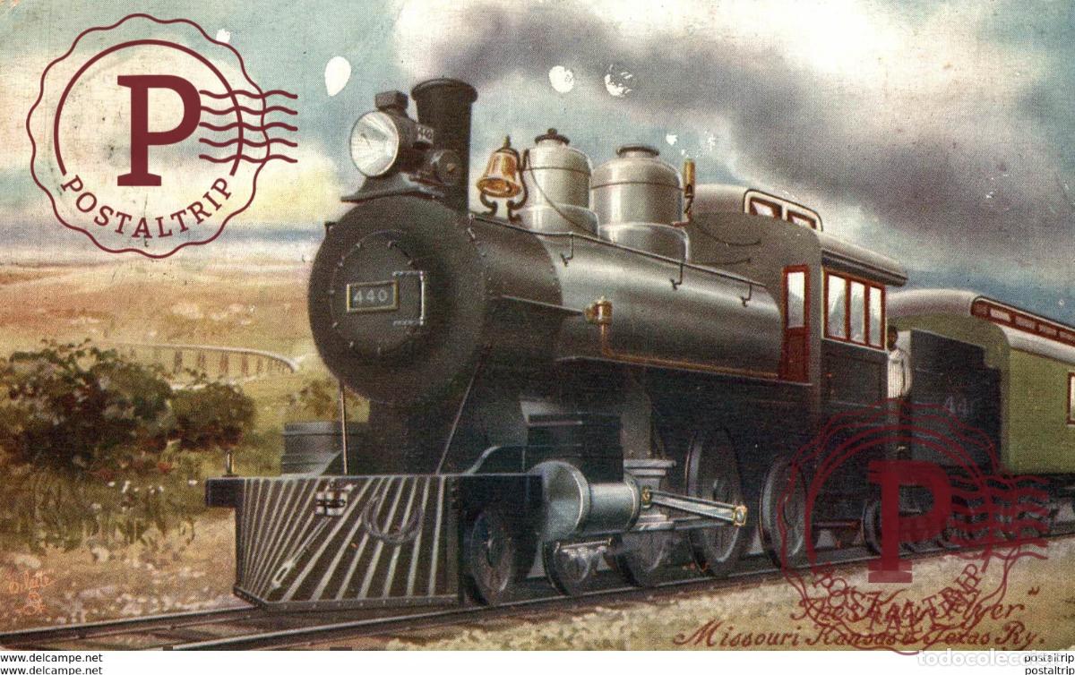 Postales: The Katy Flyer Missouri Kansas Texas Ry. Train, Tren.