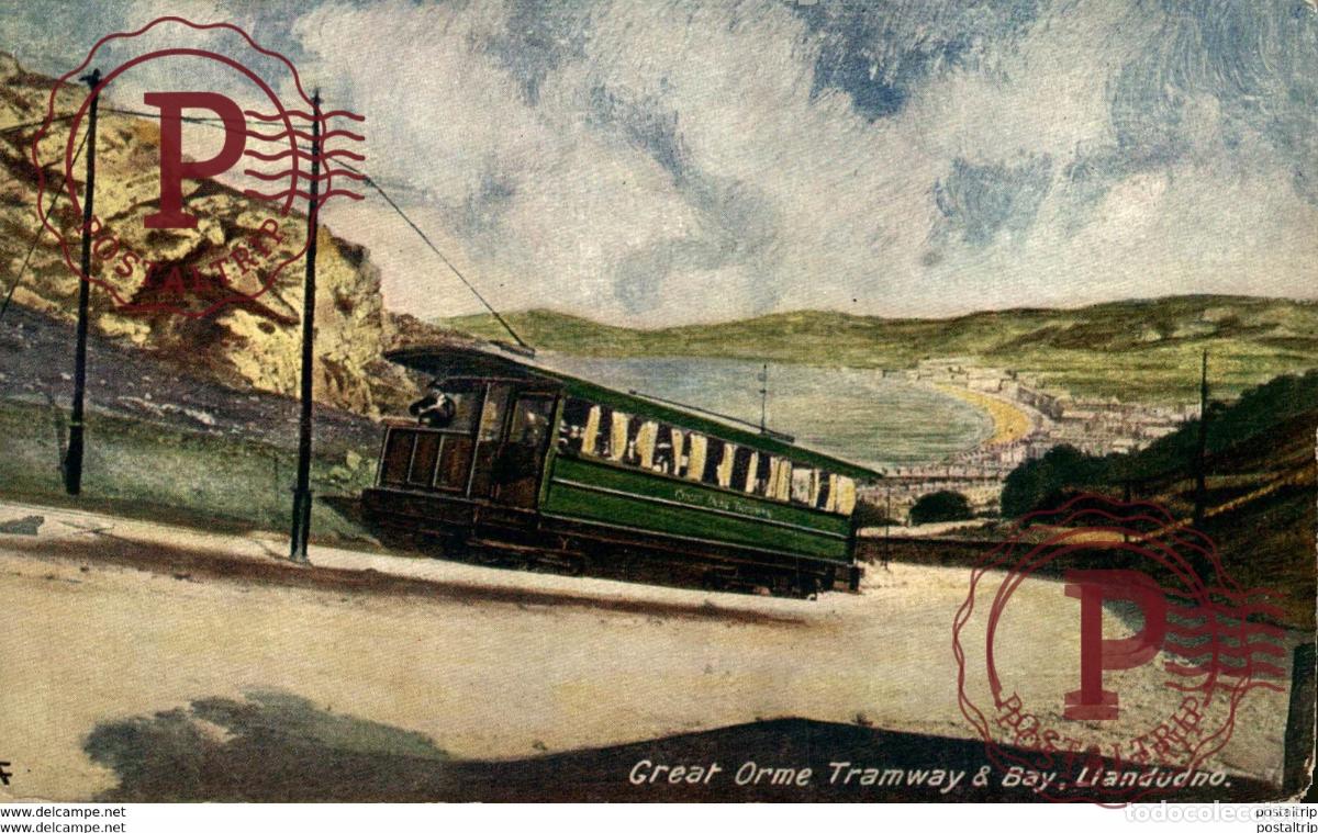 Postales: Great Orme Tramway & Bay. Llandudno. Train, Tren.