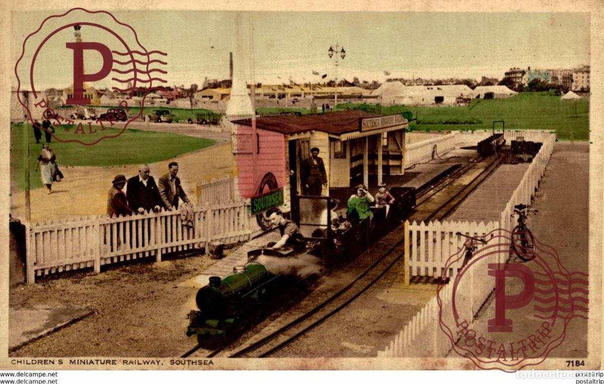 Postales: Childrens miniature Railway. Southsea. Train, Tren.