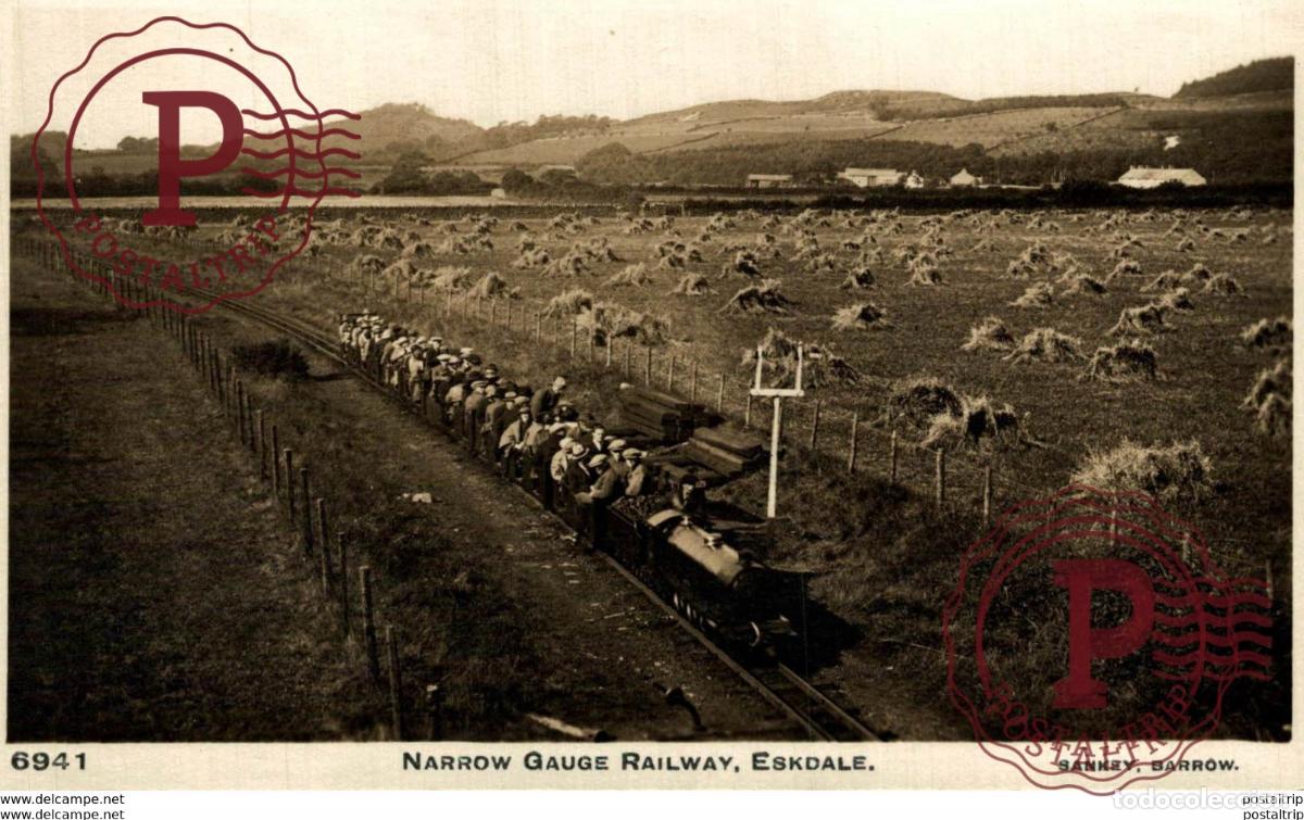 Postais: Narrow Gauge Railway. Eskdale. Train, Tren.