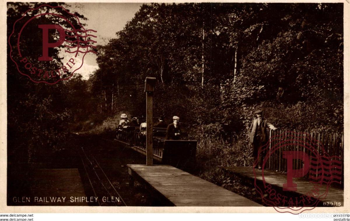 Postais: Glen Railway Shipley Glen. Train, Tren.