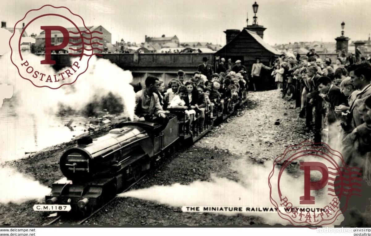 Postales: The Miniature Railway, Weymouth.Train, Tren.