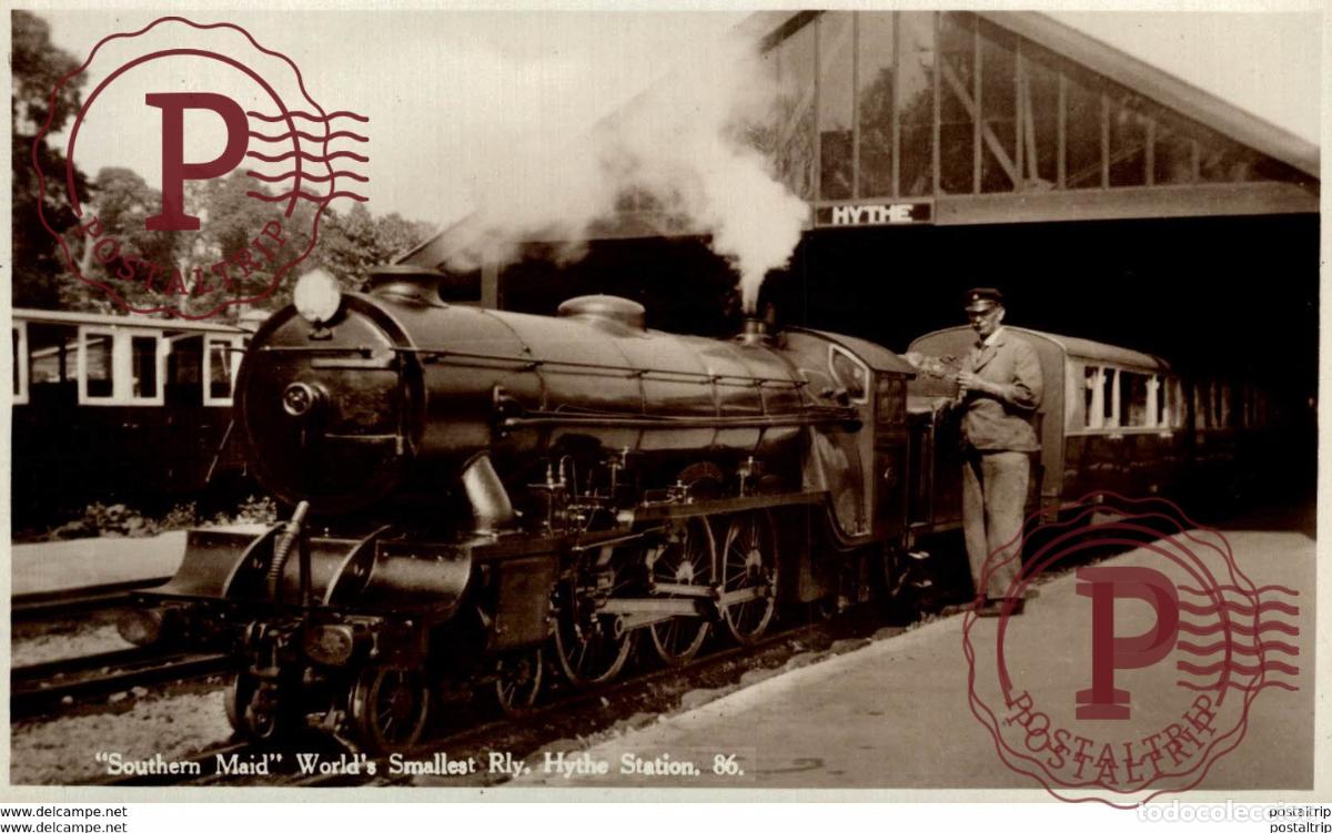 Postales: Southern Maid Worlds Smallest. Train, Tren.