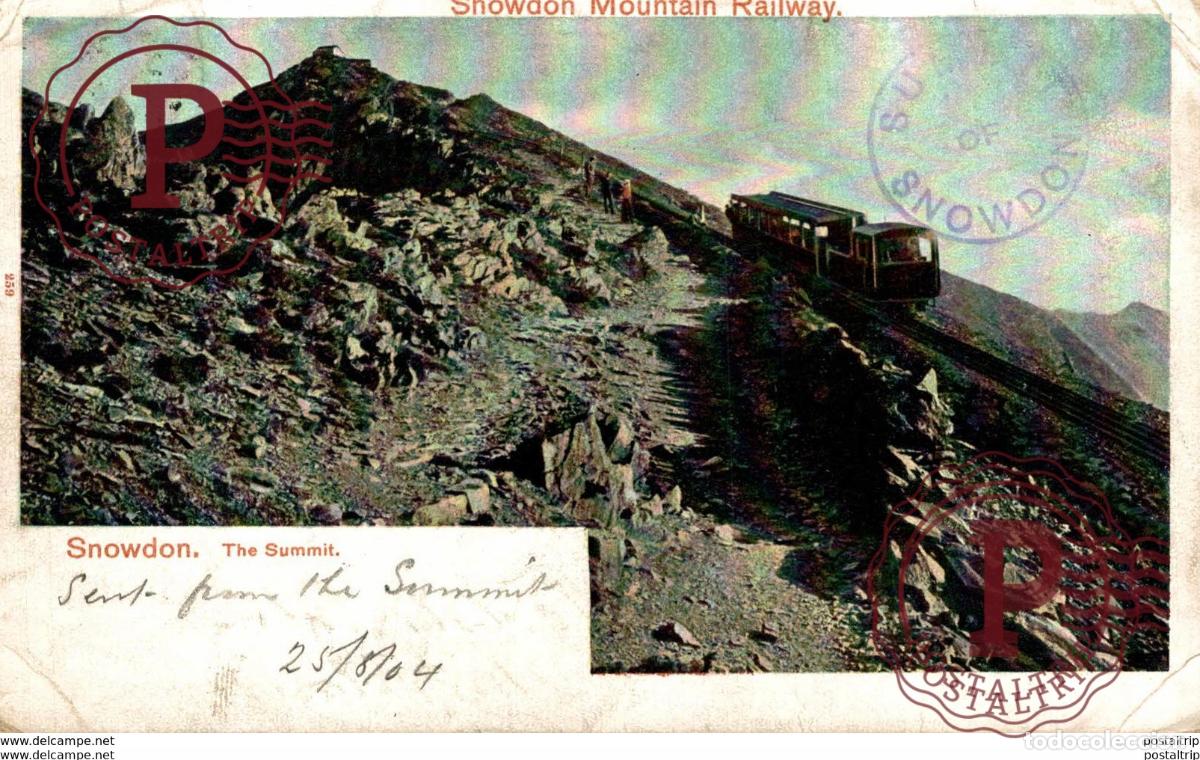 Postales: Snowdon Mountain Railway Train, Tren.
