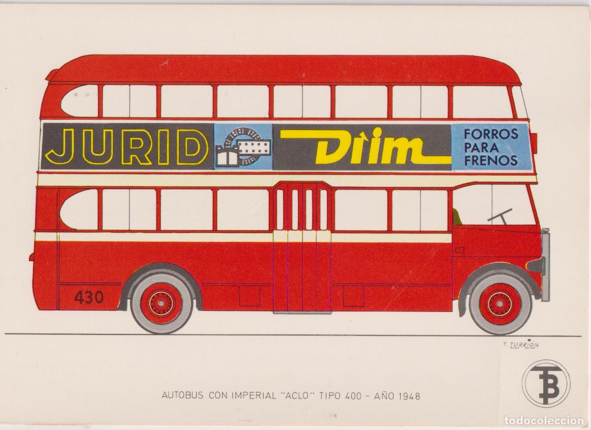 Postales: AUTOBUS CON IMPERIAL ACLO TIPO 400 A&Ntilde;O 1948 - TRANSPORTE DE BARCELONA N&ordm;44 - S/C