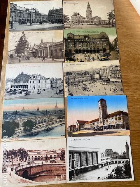 Postales: 50 Estaciones de Tren. 50 postales antiguas. Railways Stations. Gares.