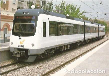 Postales: OSTAL A COLOR N&ordm; 489 UNIDAD LINEA 3 METRO VALENCIA GEC ALSTHOM ESTACION RAFELBU&Ntilde;OL 1995 EUROFER