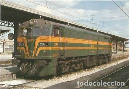 Postales: POSTAL A COLOR 230 LOCOMOTORA DIESEL ELECTRICA ESTACION ALGODOR 1986 EUROFER
