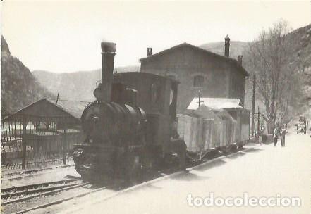 Postales: POSTAL A COLOR N&ordm; 4 126 TREN MIXTO REMOLCADO POR LOCOMOTORA GUARDIOLA DE BERGA 1950 EUROFER