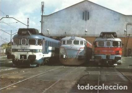 Postales: POSTAL A COLOR N&ordm; 526 LOCOMOTORA 4007 VIRGEN DE BEGO&Ntilde;A 2004 VIRGEN DEL CAMINO 3001 VIRGEN DE LOURDES