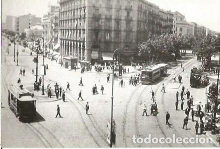 Postales: POSTAL A COLOR N&ordm; 4156 TRANVIAS DE BARCELONA AVDA PARALELO RDA S ANTONIO A&Ntilde;OS 1922 EUROFER