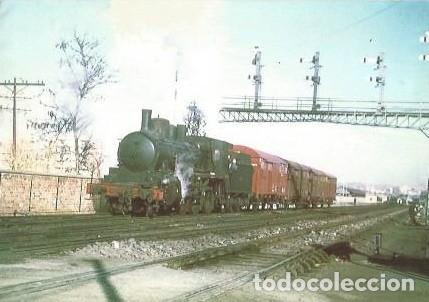 Postales: POSTAL A COLOR N&ordm; 843 TREN DE MERCANCIAS ENCABEZADO LOCOMOTORA VAPOR 230 EUROFER