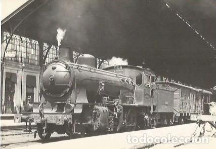 Postales: POSTAL A COLOR N&ordm; 4010 LOCOMOTORA DE VAPOR DE LA SERIE 130 ESTACION MADRID DELICIAS 1964 EUROFER