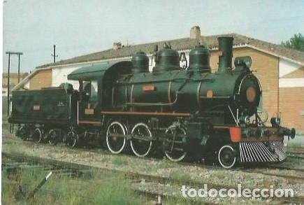 Postales: POSTAL A COLOR N&ordm; 422 LOCOMOTORA DE VAPOR ARAGON ESTACION DE MUEL ZARAGOZA 1991 EUROFER