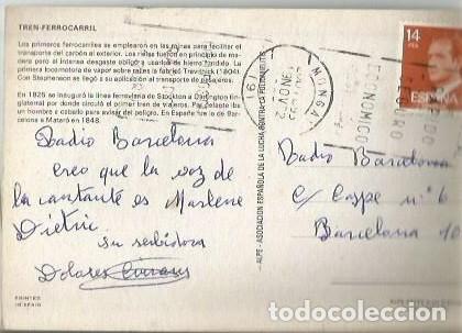 Postales: POSTAL A COLOR TREN FERROCARRIL - Foto 2