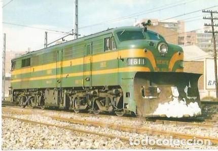 Postales: POSTAL A COLOR 142 LOCOMOTORA DIESEL ELECTRICA 318 DEPOSITO DE LEON 1986 EUROFER