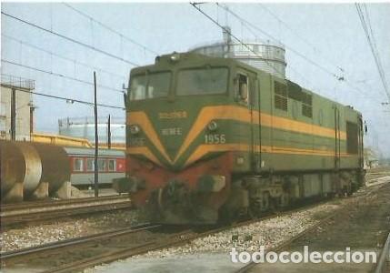 Postales: POSTAL A COLOR 186 LOCOMOTORA DIESEL ELECTRICA SERIE 319 ESTACION BARCELONA PUEBLO NUEVO EUROFER