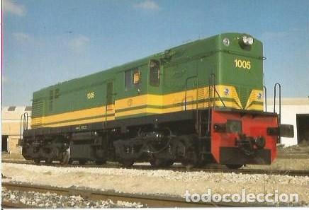 Postales: POSTAL A COLOR N&ordm; 566 LOCOMOTORA DIESEL ELECTRICA 1005 MSP TCR VILLAVERDE BAJO EUROFER