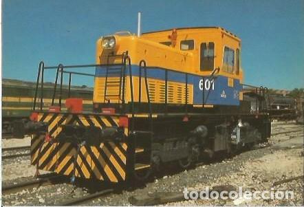 Postales: POSTAL A COLOR N&ordm; 786 LOCOMOTORA DIESEL ELECTRICA N&ordm; 601 PERTENECIENTE A SIDERURGICA DEL MEDITERRANE