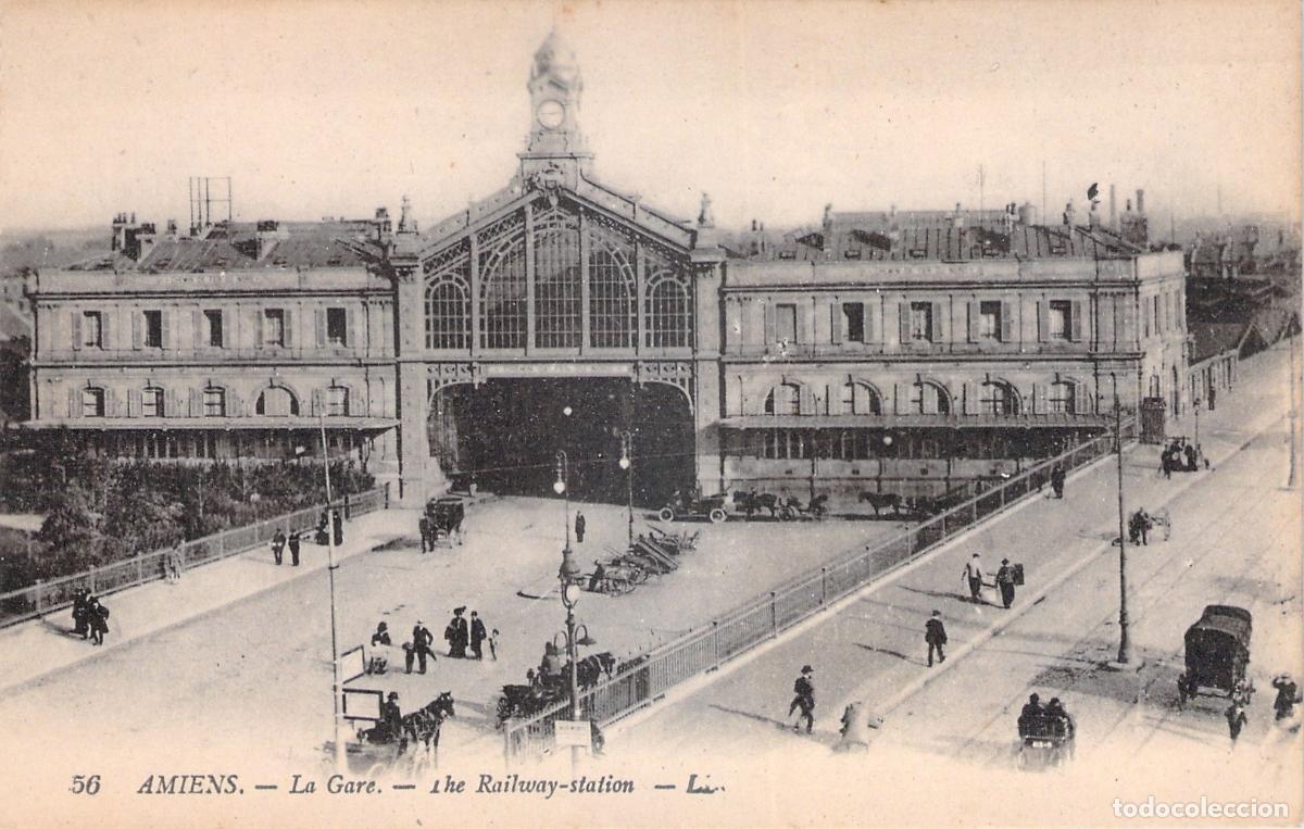 Postales: Postal de la Estaci&oacute;n de Tren en Amiens Francia