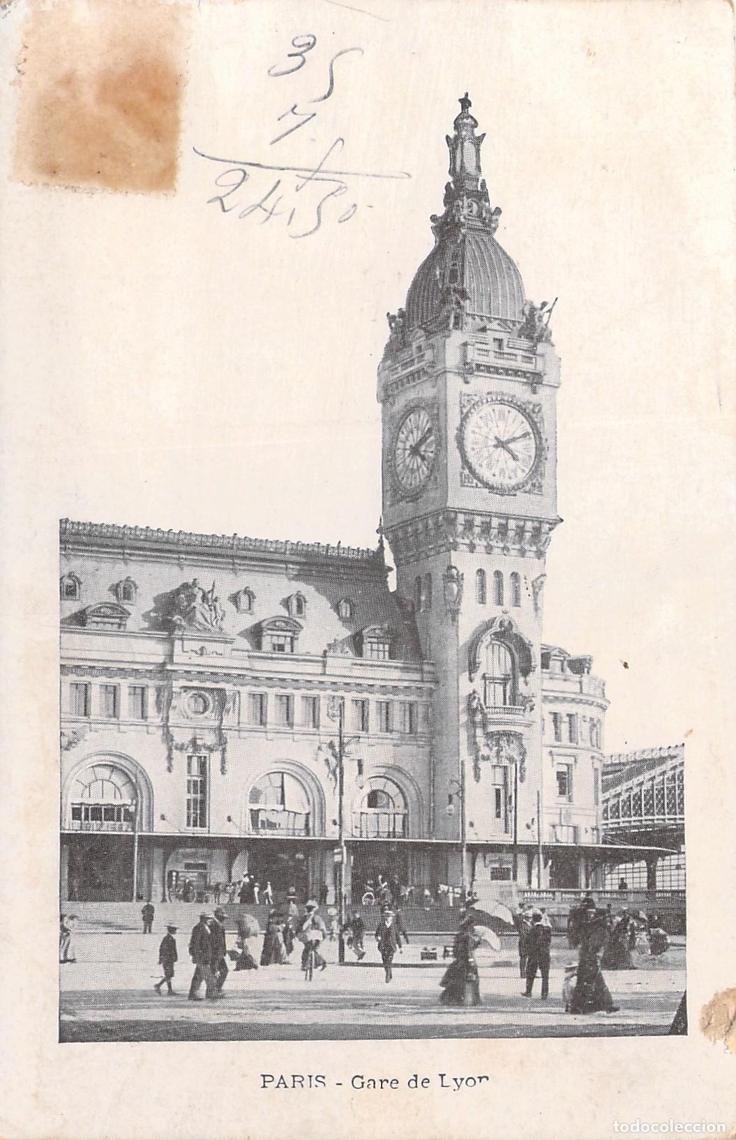 Postales: Postal de la estaci&oacute;n Gare de Lyon en Par&iacute;s