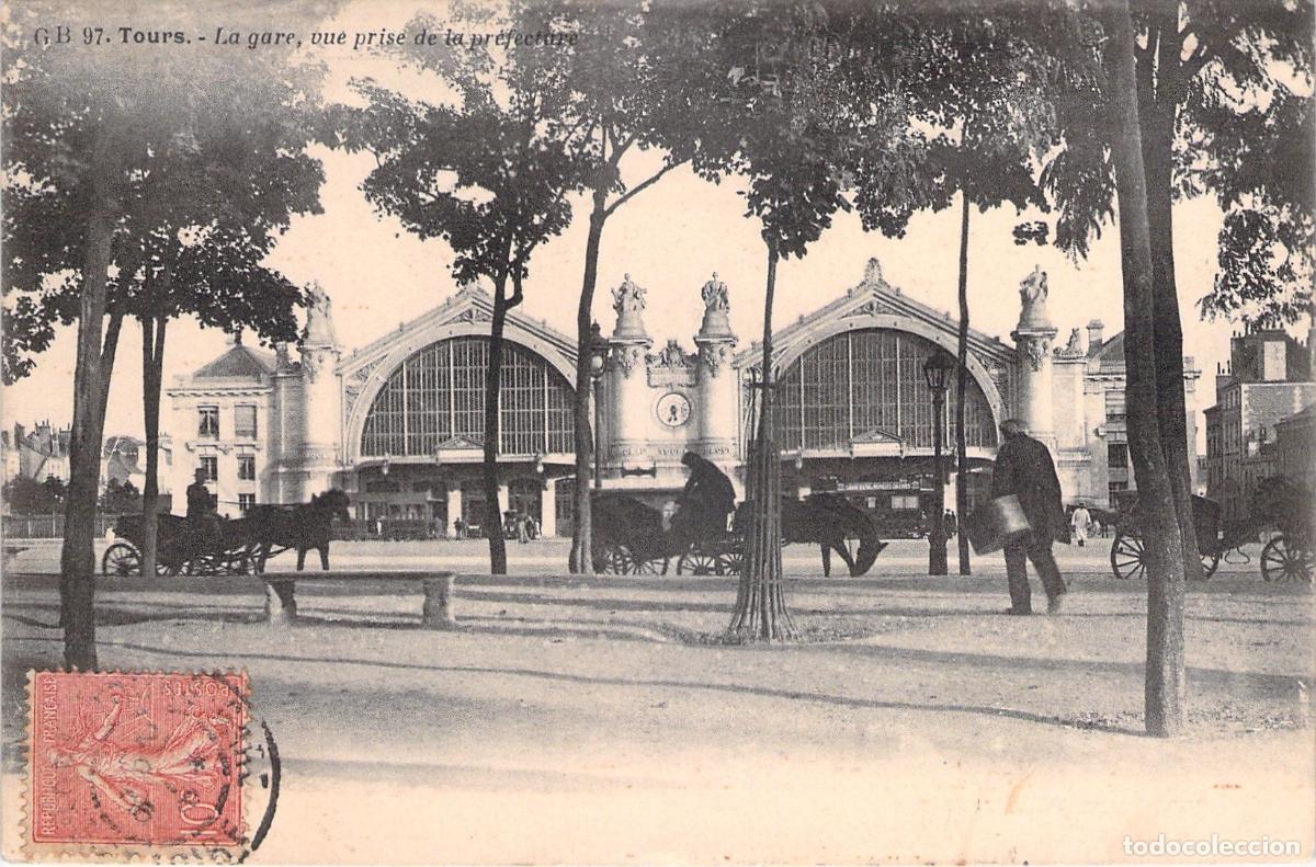 Cartoline: Postal de la Estaci&oacute;n de Tren en Tours, Francia