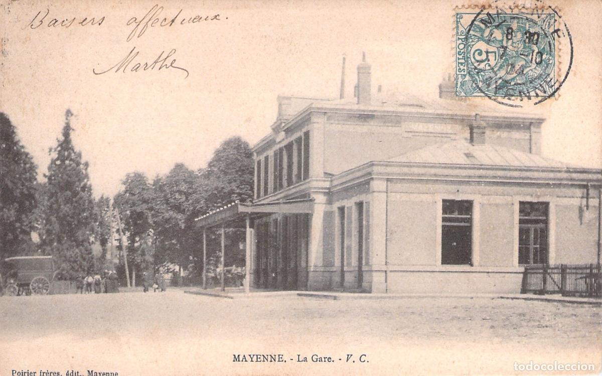 Cartoline: Postal de la Estaci&oacute;n de Tren en Mayenne Francia