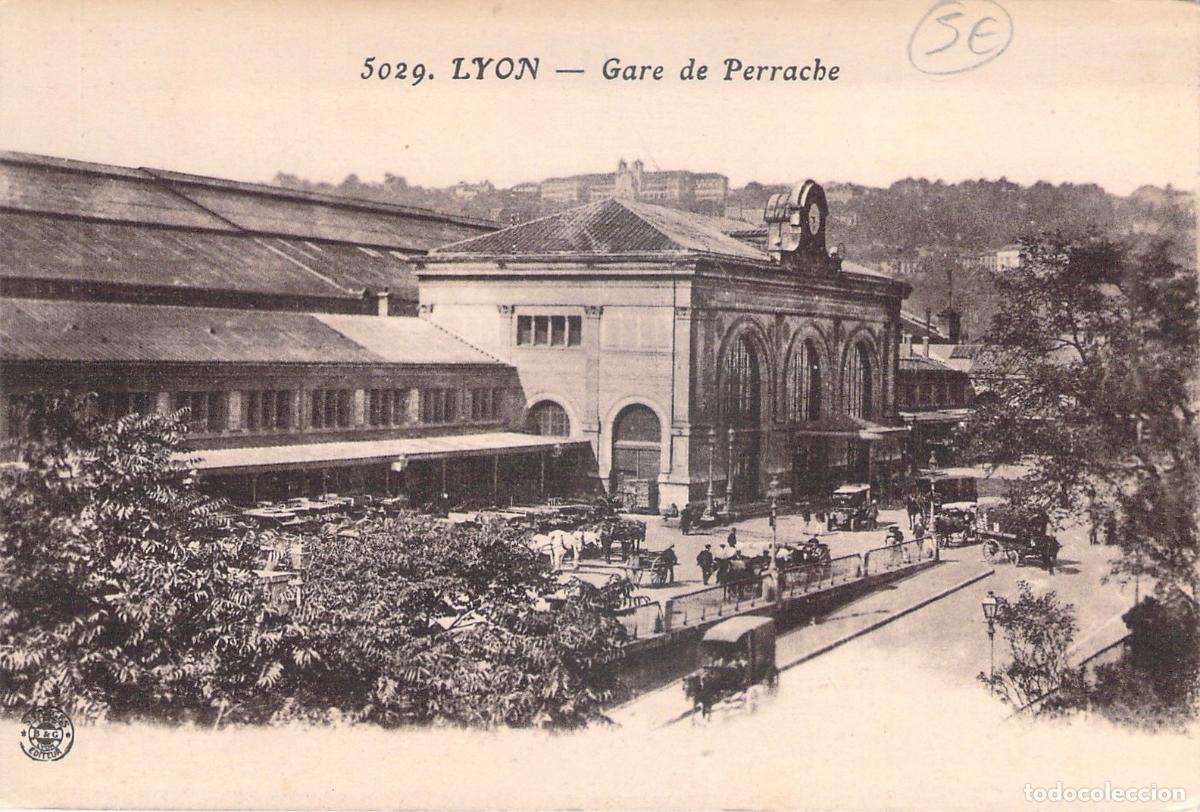 Cartoline: Postal de la estaci&oacute;n de tren Gare de Perrache en Lyon, Francia