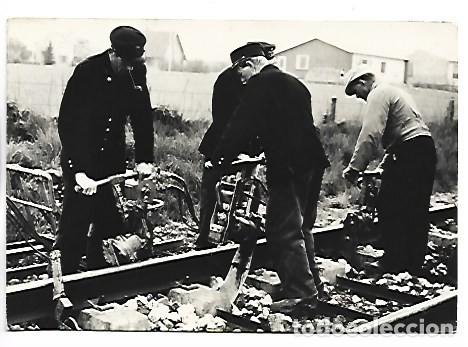 Postales: &rdquo; LA VOIE FERREE MODERNE &rdquo;.- TAMPING THE BALLAST - DANISH STATE RAILWAYS.- DENMARK