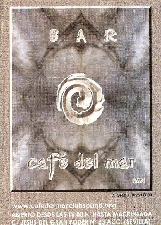 Postales: Postal de bar de copas Caf&eacute; del Mar, de Sevilla. - Foto 1