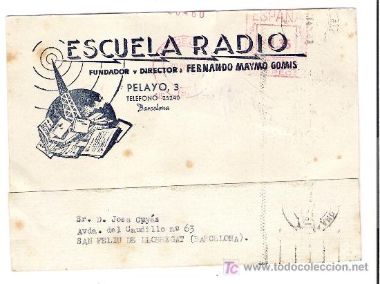 Postales: ESCUELA RADIO MAYMO    -BARCELONA
