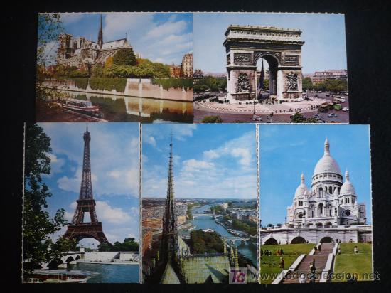 Postales: SOUVENIRS PARIS, 19 POSTALES. - Foto 2