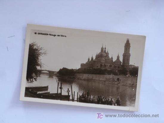 Postales: postal de zaragoza paisaje del ebro - Foto 1