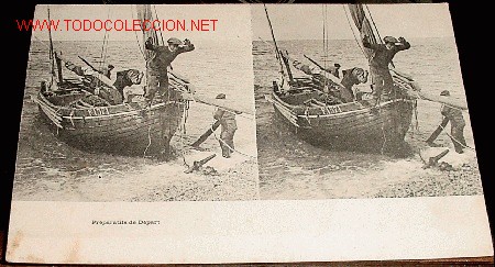 Postcards: ANTIGUA FOTOGRAFIA ESTEREOSCOPICA FRANCESA . PREPARATIFS DE DEPART - SIN CIRCULAR Y SIN DIVIDIR  - B