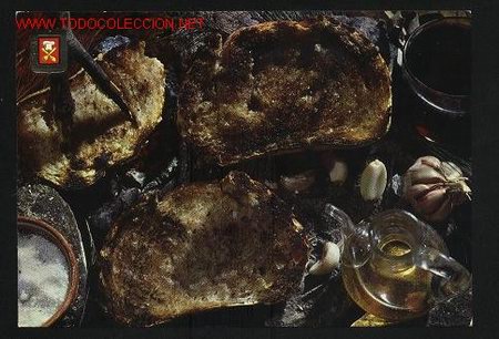 Postales: postal- tostadas (con receta en el dorso), sin escribir