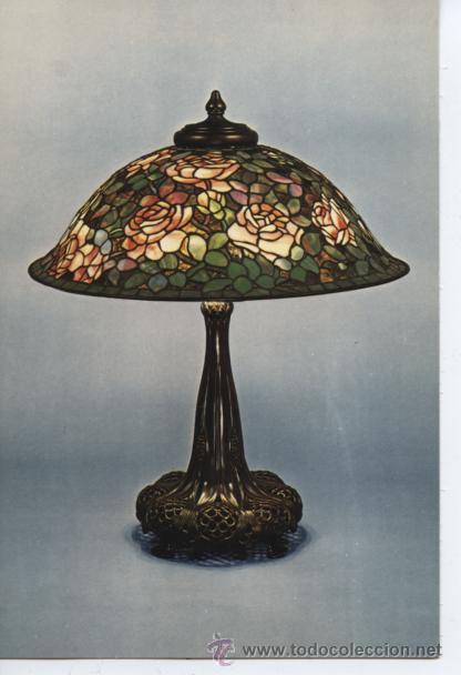 Postales: POSTAL - LAMPARA DE VIDRIO CON PIE DE BRONCE (1900) - Foto 1