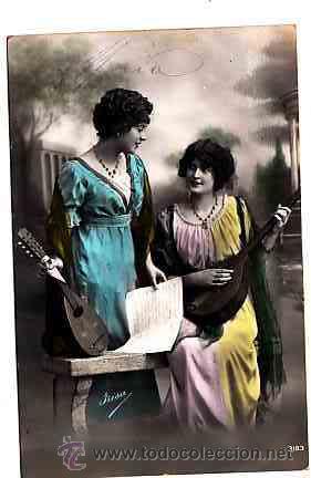 Postales: POSTAL CON INSTRUMENTOS MUSICALES MANDOLINA - Foto 1