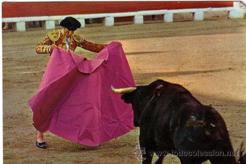 Postales: N&ordm; 886 POSTAL TOROS CITA DE CAPA - Foto 1