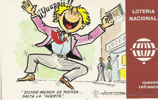 Postales: 1 POSTAL SIN CIRCULAR---LOTERIA NACIONAL---A&Ntilde;O 1981--SERIE K--N&ordm; 6---E.DE LARA---NUEVOS REFRANES
