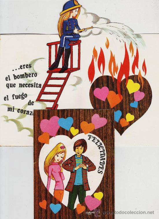 Postales: postal felicitacion.- con movimiento y troquelada.- ed. perla.- a&ntilde;o 1974
