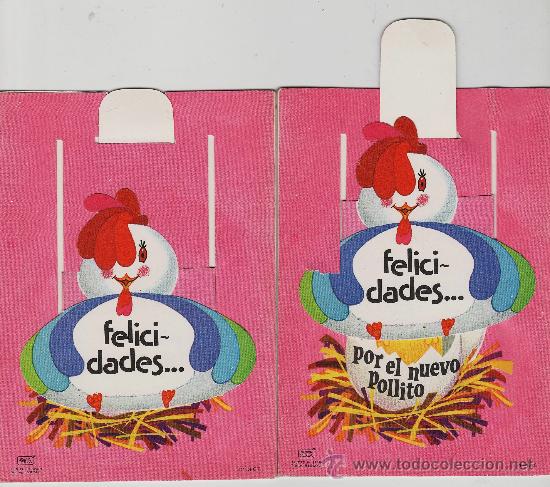 Postales: postal felicitacion.- con movimiento y troquelada.- ed. perla.- a&ntilde;o 1974