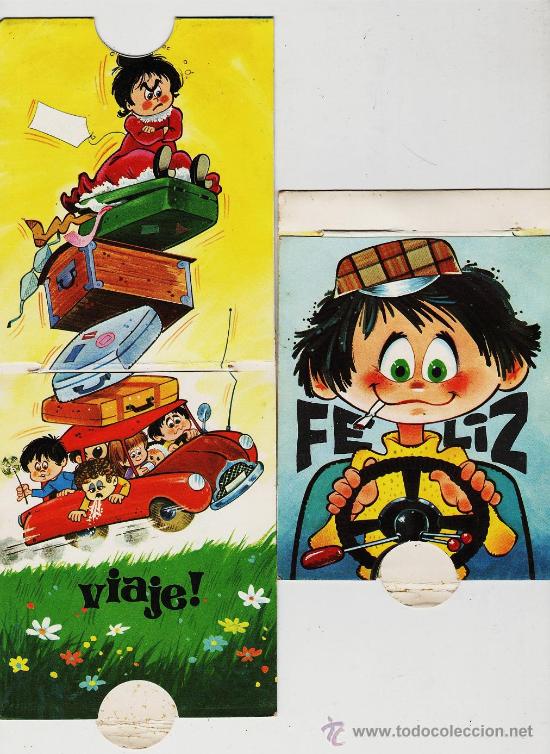 Postales: postal felicitacion.- con movimiento y troquelada.- ed. perla.- a&ntilde;o 1974