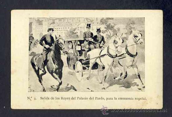 Postales: Coleccion completa de 10 postales de la monarquia espa&ntilde;ola - Foto 5