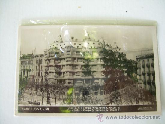 Postales: GAUDI postal Casa Mil&agrave; Lireria Francesa 58 sin circular