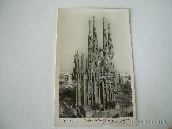 Postales: GAUDI postal Sagrada Familia n&ordm; 10 Soberamas reverso escrita con sello
