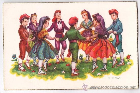 Postales: catalunya / catalu&ntilde;a.- sardana.- freixa s.- serie n&ordm; 332.- sin circular.- a&ntilde;os 50