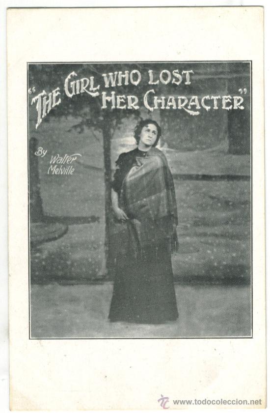 Postales: Obra de teatro. The Girl who lost her character, de Walter Melville_Holland Rowbottom