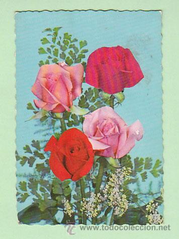 Postales: rosas (a&ntilde;o 1964) - Foto 1