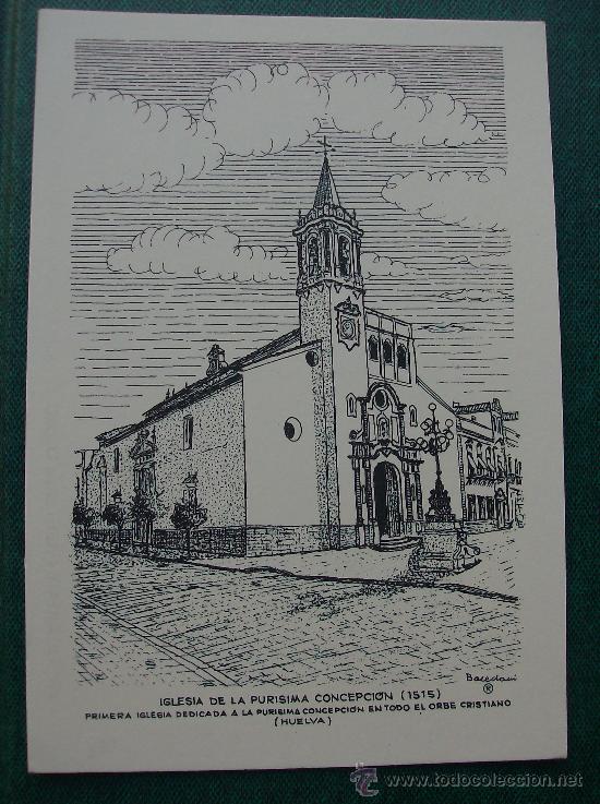 Postales: POSTAL IGLESIA DE LA CONCEPCION HUELVA - Foto 1